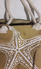 Borsa Da Mare E Spiaggia Grande Dimensioni Cm 40X32X12,5 Con Manici In Cotone