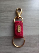 Porte-clés Mac Douglas en cuir rouge grainé - Excellent état