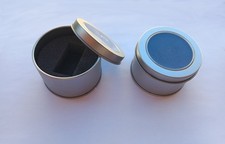 set 10pz scatola latta con finestrino personalizzabile a laser