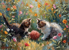Poster A4 Artistico Con Gatto