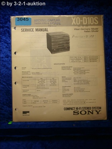 Manuale servizio sony xo - servizio,