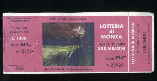 Biglietto lotteria monza - di,