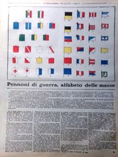 Articolo del 1915 WW1 Pennoni di Guerra Esercito Italiano Austriaco e Francese