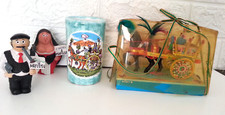 LOTTO SOUVENIR SICILIANO CARRETTINO TAZZA  STATUETTA TERRACOTTA TUTI U MAFIUSO
