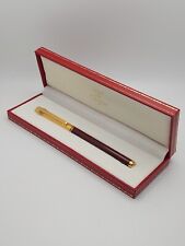 Penna Cartier a sfera placcata oro 18kt laccata marrone