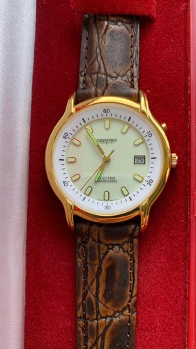 Men gold plated quartz - men's, watch