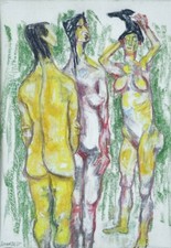 FAUSTO PIRANDELLO | Grande e bellissimo pastello su carta (33x24cm)