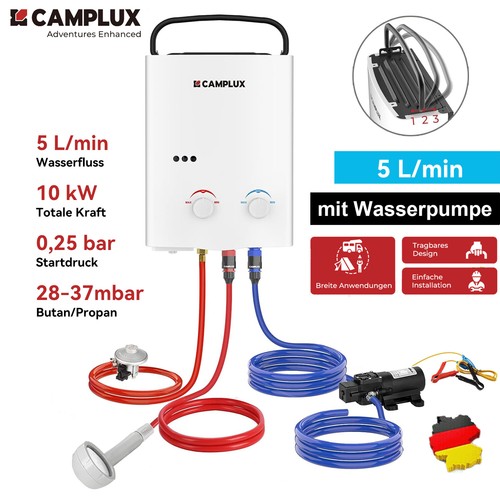 Camplux scaldabagno gas - 5l,