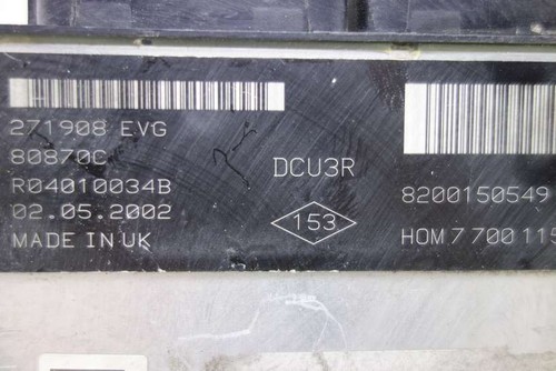 Renault kangoo engine control - engine,
