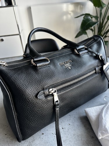 Bowling bag prada nero argento - prada,