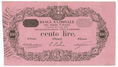 100 lire banca - lire, nazionale
