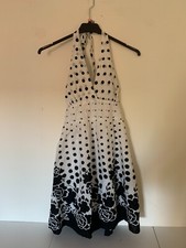 Vestito in cotone bianco e nero tg 42