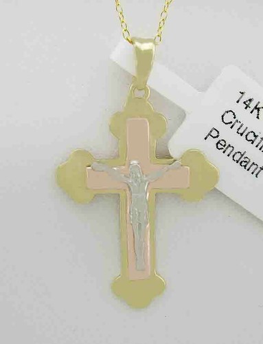 Ciondolo crocifisso 14k - crocifisso,