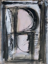 Agenore FABBRI PERSONAGGIO 1961 tempera Milano Albisola Triennale Spazialismo