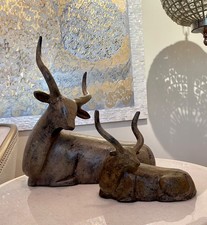 Scultura statua toro seduto - scultura,