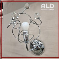 applique da parete interno moderno luci moderne cromo e cristalli e14 corridoio