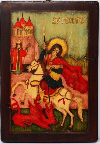 Icona san giorgio con - icona,