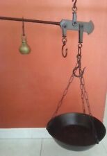 BILANCIA STADERA VINTAGE PUNZONATA CON PIATTO DA 28 E CONTRAPPESO ROMANO IN OTTO