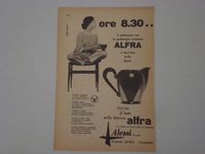 advertising Pubblicità 1956 LATTIERA ALFRA ALESSI