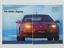 Clipping Ritaglio Articolo 1991 RENAULT ALPINE A610 Unica Vera Sportiva Francese