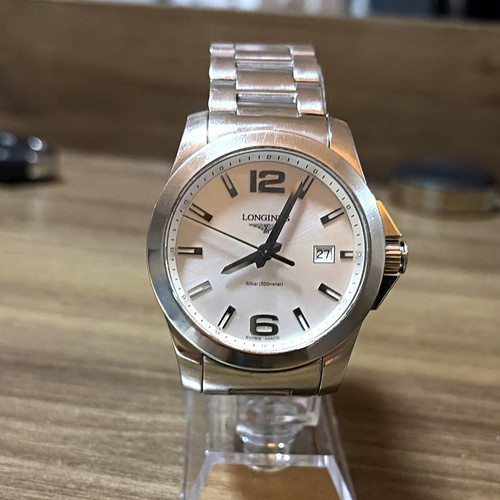 Longines conquest 41mm silver - longines,