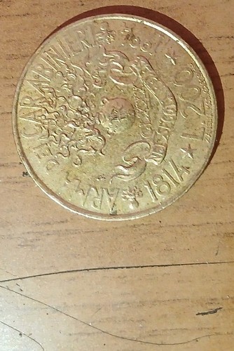 Moneta 200 lire arma dei - da,