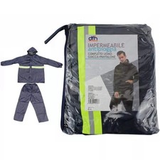 Tuta  Antipioggia IMPERMEABILE  Giacca Pantalone Scooter Moto Riflettente