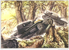 FASCISMO BATTAGLIONE CARRI D'ASSALTO GOVERNO GALLA SIDAMA 1937 ILLUST D'ERCOLI