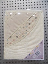 ACCAPPATOIO NEONATO TRIANGOLO SPUGNA ECRU' STELLE RICAMARE PUNTO CROCE BA119