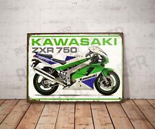 Plaque métal vintage Kawasaki
