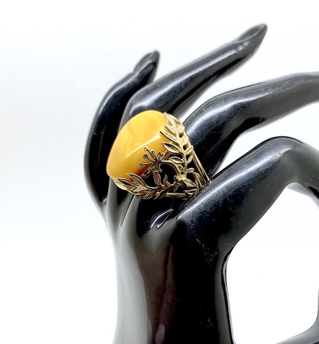 Anello ambra fatto mano - anello,