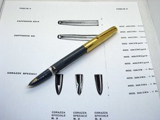 stilografica MONTEGRAPPA resina grigia cappuccio dorato NOS