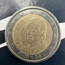 Spagna moneta 2 euro 2000