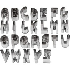 Kissral Formine Biscotti Stampo per Biscotti da 26 Lettere Stampini in A