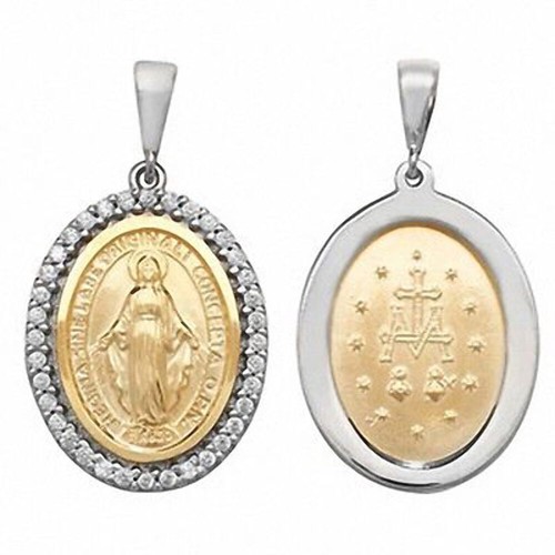 Gold madonna pendant yellow - gold,