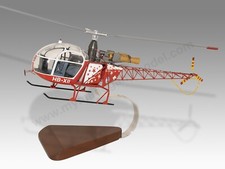 Aerospatiale Airbus SA 315B Lama Air Zermatt modello in legno trasparente grande 1/24