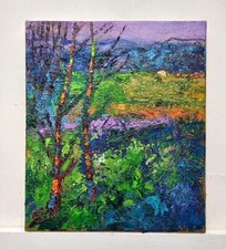 Quadro Dipinto Paesaggio  Olio Tavola Telata  Cm30x35