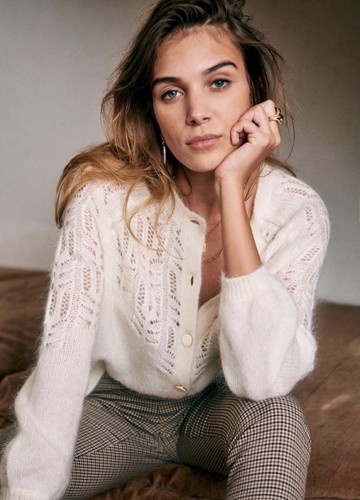 Cardigan sezane ecru tonio - cardigan,
