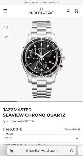 Hamilton jazzmaster cronografo - hamilton,