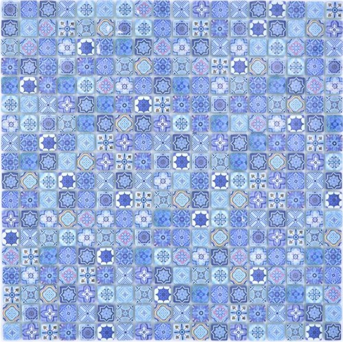 Mosaico piastrelle blu - piastrelle,