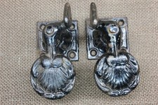 2 vecchie persiane cani conchiglia colonna romana base rustica vintage '900 tenda tirante