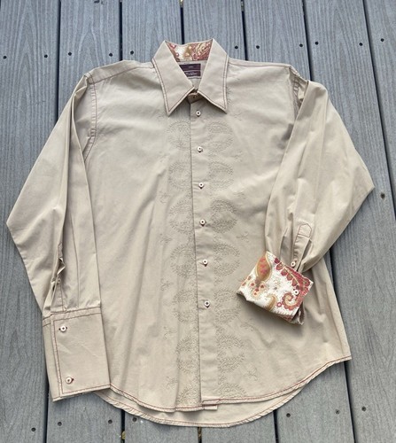 Zara camicia uomo ricamata - xl,