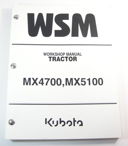 Kubota mx4700 mx5400 manuale - kubota,