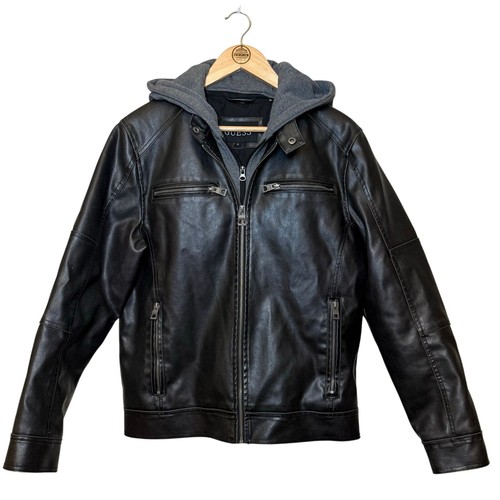 Giacca moto guess ecopelle con - guess,