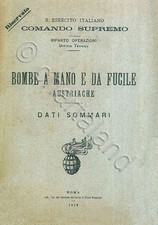 BOMBA MINA AMMUNITION WEAPON  Bombe Mano Fucile Austriache 1916 Descrizione  DVD