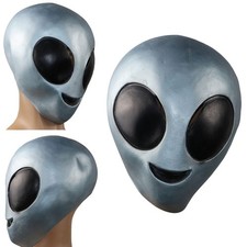 1Pz Halloween Cosplay Maschera Aliena Realistica Lattice Maschera Testa Completa Scherzo Maschere