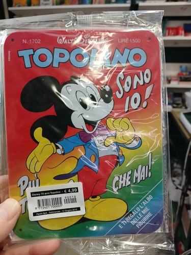 Targa metallo topolino 1702 - metallo, n
