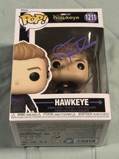 Occhio di Falco firmato Jeremy Renner #1211 ~ Avengers Funko Pop ~ SWAU