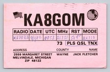 Radioamatore QSL/QSO KA8GOM