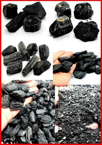 Tormalina nera grezza pietra - tormalina,
